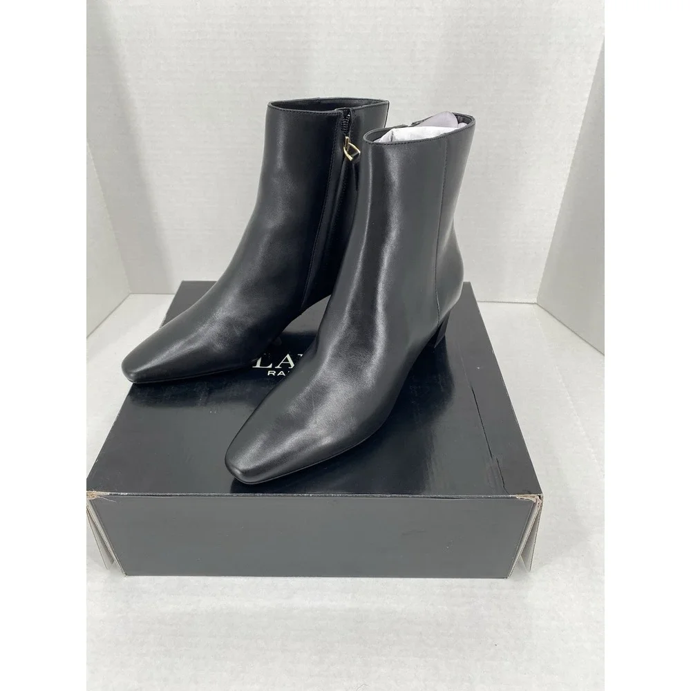 Lauren Ralph Lauren Willa Burnished Leather Booties. Ankle Boot size 9